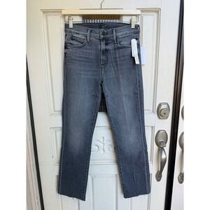 Mother Denim The Rascal Ankle Fray Jeans‎ Stitching In The Dark Grey Size 25